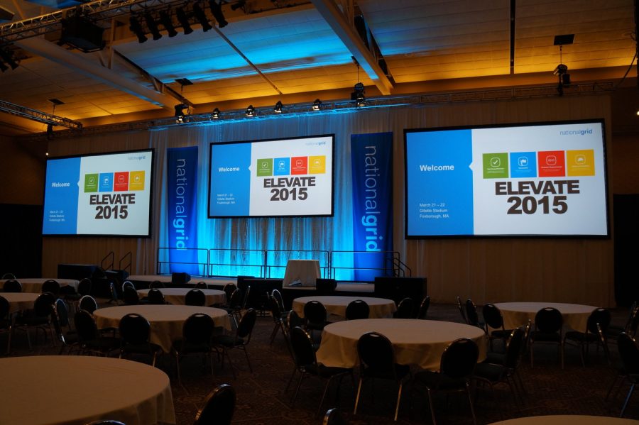 Annual Leadership Conference Stage and screens