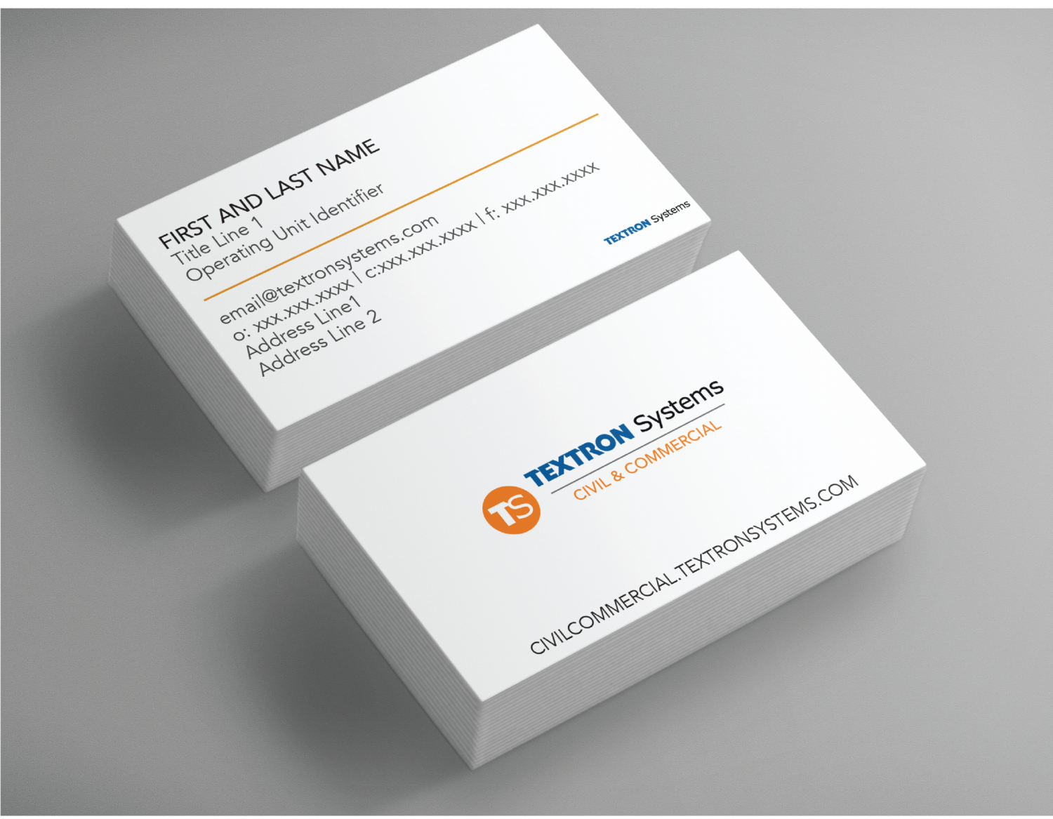 Company Rebrand business cards