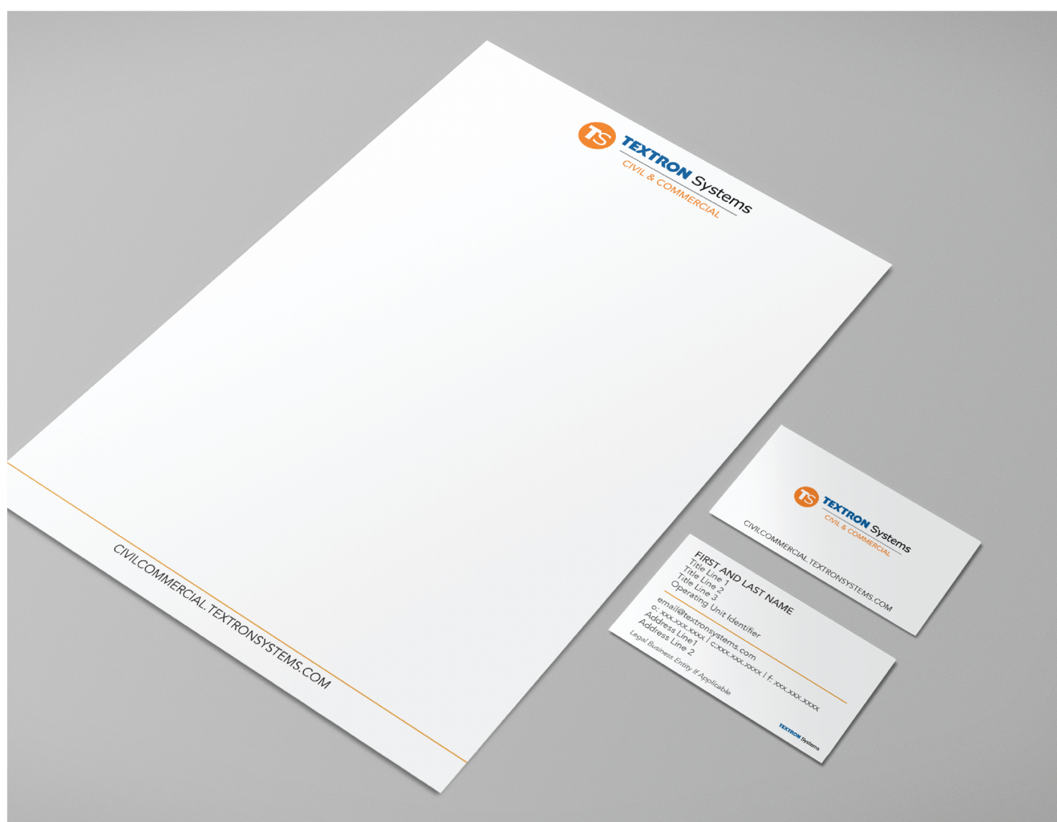 Company Rebrand document and business cards