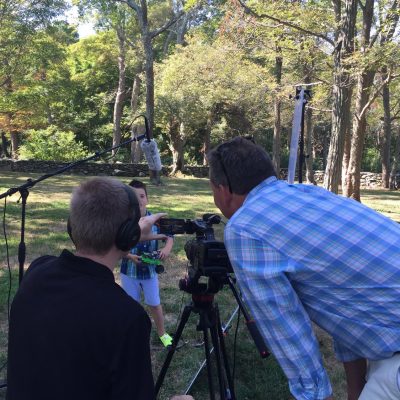 Nonprofit Fundraiser Video filming boy outside in park