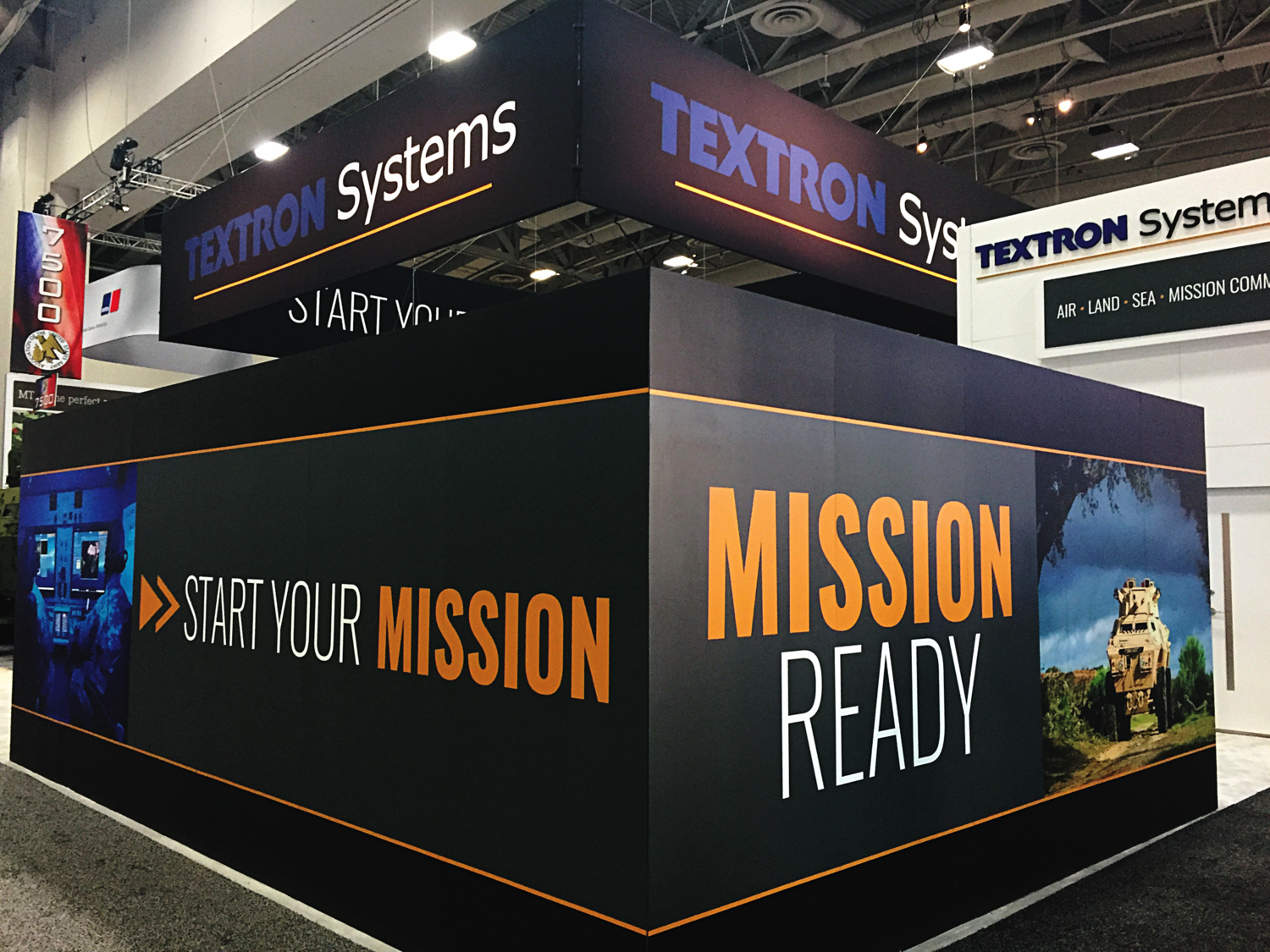 Textron Systems trade show booth