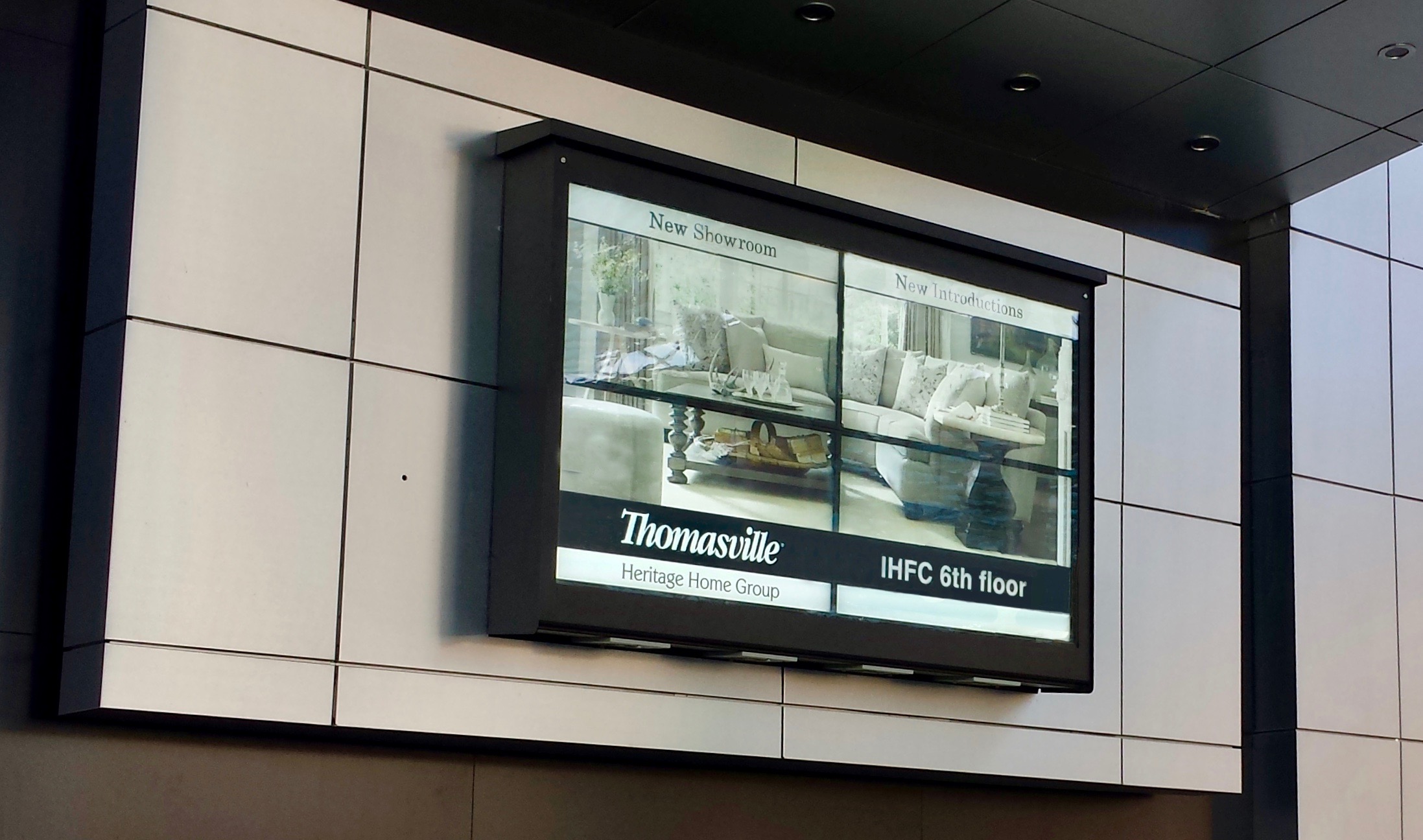 Heritage Home Group Trade Show event branding - video screen