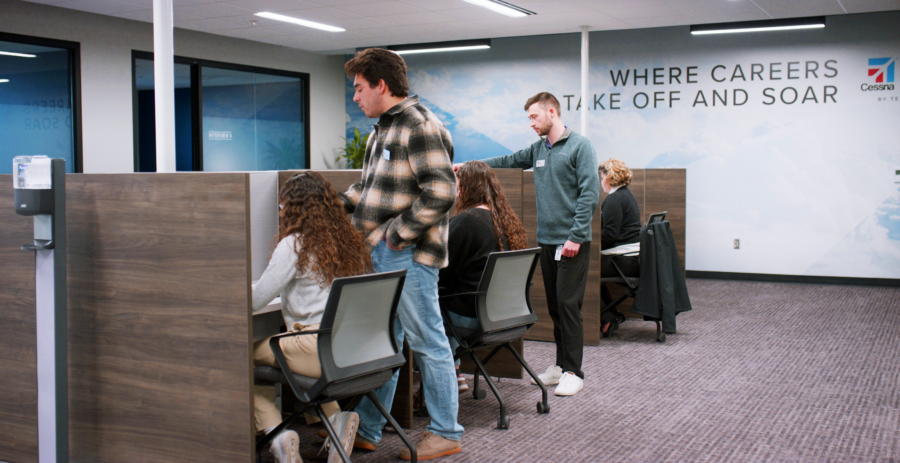 Employee interview kiosks
